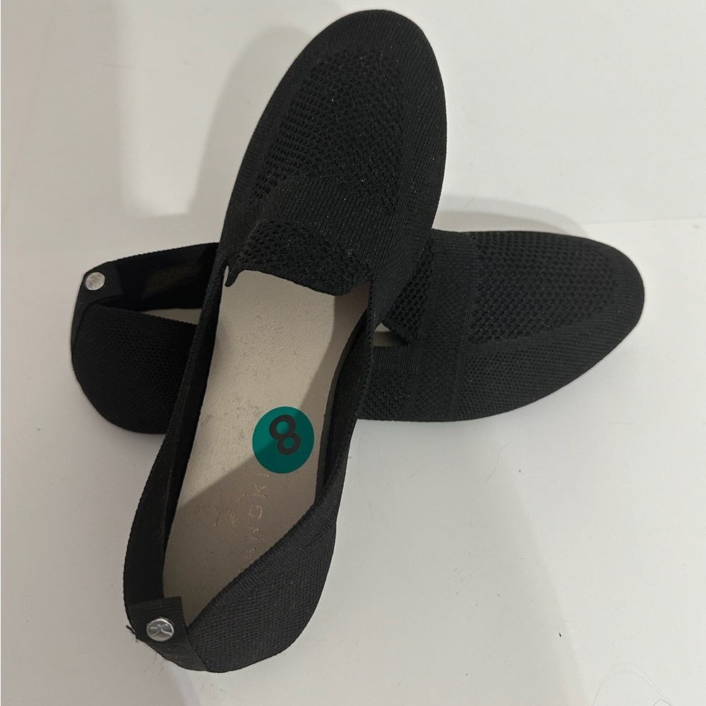 Danskin Black Knit Toe Flats Womens Size 8 Classic Minimalist Preppy Coastal - Picture 8 of 9